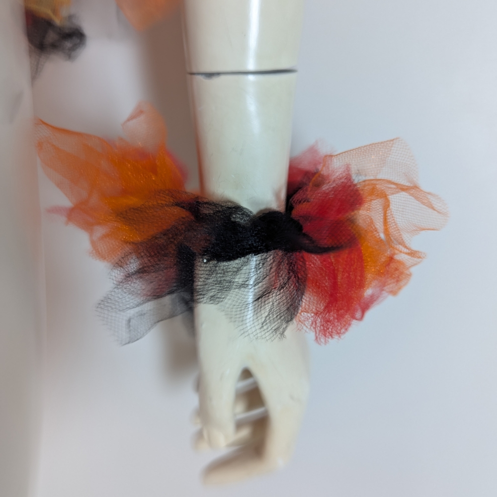 Creepy Clown Mask with Orange Hair With Toile Skirt - Picture 3 of 15